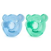 AVENT Пустышка с щитком силиконовая 2 шт 3+ SCF194/04