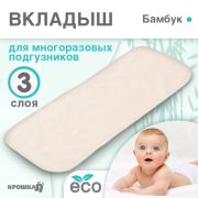 4776746 Вкладыш в многоразовый подгузник 3-х слойный, Бамбук
