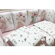 Комплект в кровать НЕ-77, 17 пр.(роз/зайчики)