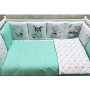 Комплект в кровать НЕ-91, 17 пр.зел/звери)