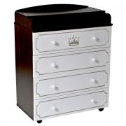 Комод «Crown» 800/4 МДФ, венге/белый