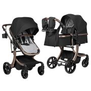 Коляска-трансформер AIMILE Original New Gold (черный)