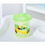 3721457 Поильник «Транспорт» с твёрдым носиком 200 мл, желтый/зеленый
