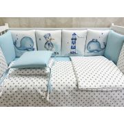 Комплект в кровать НЕ-96, 17пр.голубой/море