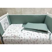 Комплект в кровать «Аист» карамелька КА-29, 9пр.зеленый/зайки