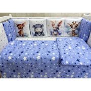 Комплект в кровать НЕ-104, 17 пр.синий/зоопарк