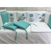 Комплект в кровать НЕ-38, 17 пр. голубой/дино