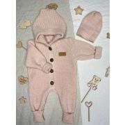 К-501 Комбинезон+шапочка 56-62 вязаный
