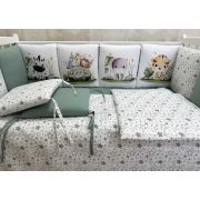 Комплект в кровать НЕ-111, 17 пр.зел/зоопарк