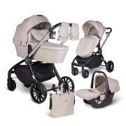 Коляска 3 в 1 BABY SHELL 2023 кофейный