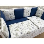 Комплект в кровать «Аист» мозаика-87, 17пр. синий/мишки