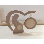 Фоторамка «Мама и малыш» бежевая 20*26 см для снимка узи