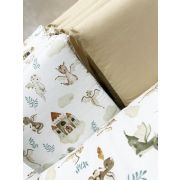 Комплект в кровать «Аист» мозаика-98, 17пр. беж/драконы