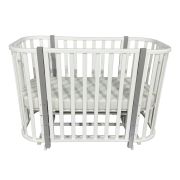 Кровать «Estelle» 4,поперечный маятник белый/серый