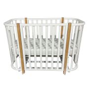 Кровать «Estelle» 4,поперечный маятник белый/бук