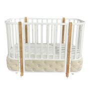 Кровать «Estelle» 4 ELEGANCE (ВЕЛЮР) белый/бук