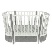 Кровать «Estelle» 4 ELEGANCE (ВЕЛЮР) белый/серый