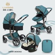 LUXMOM Коляска 3 в 1 для новорожденных 608-2 3 в 1
