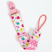 7472729 Держатель для соски - пустышки «Цветы», на ленте