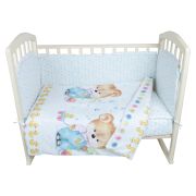 Комплект 6 пр. Медвежонок с уточкой(борт из 4-х частей), поплин